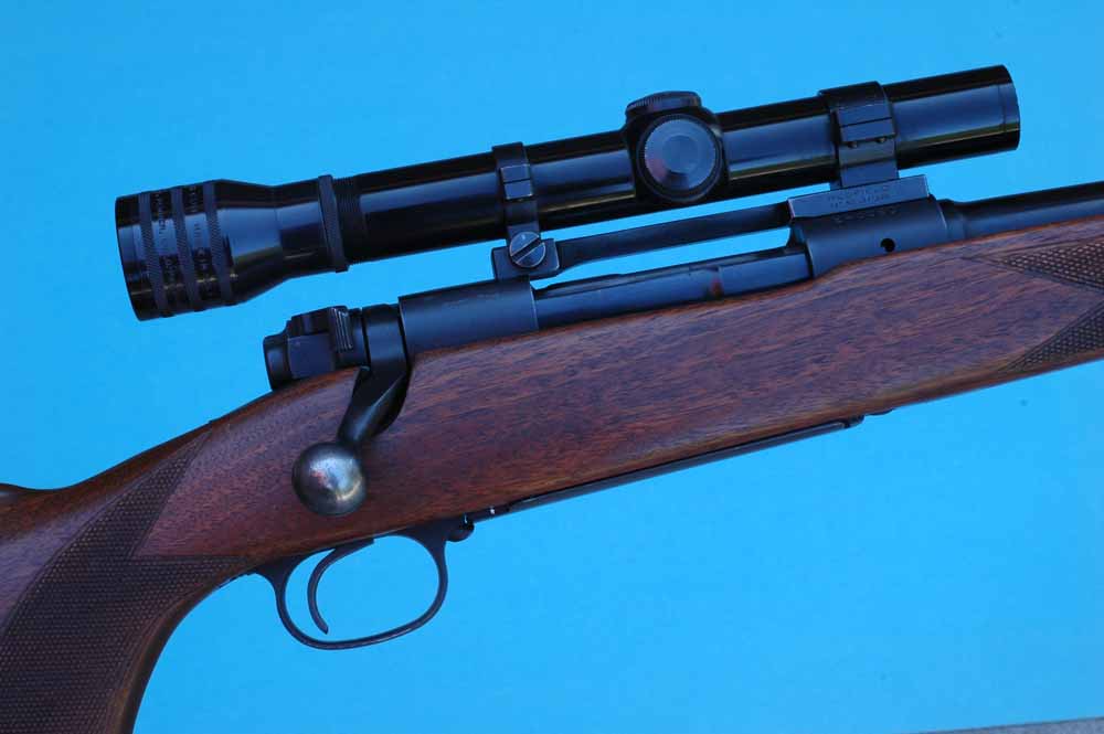 2 3-4x Redfield on M70 The 2 3/4x Redfield on this M70 is Wayne’s idea of a fine all-around big game sight. Note low mount.