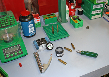 After the major case prep is done the reloading only needs some minor prep for the next loading. I like to clean out the primer pocket again with the uniformer. This will get the dirt and any brass that has stretched down into the pocket from firing. When looking into the pocket of a fired case there should be shiny brass marks where the anvil of the primer rested against the pocket floor. This indicates the primer is seated in a uniform pocket.