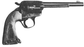  Sixguns by Elmer Keith. Shown is a Colt Bisley model with horn grips.