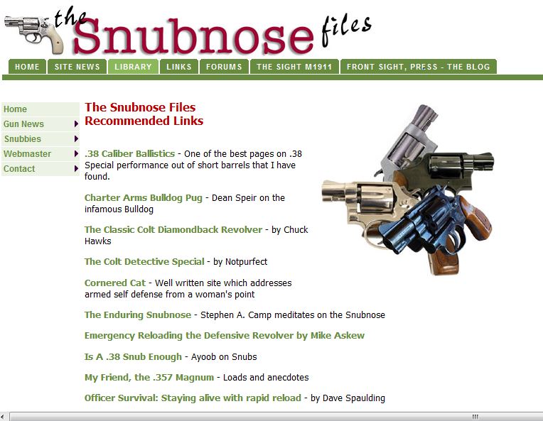 357 revolver snub. The Snubnose Files