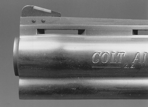 BuyingUsed-gpr10-6 The owner of this Colt saved some money on some cheap reloads. A new barrel will cost many times his “savings.”