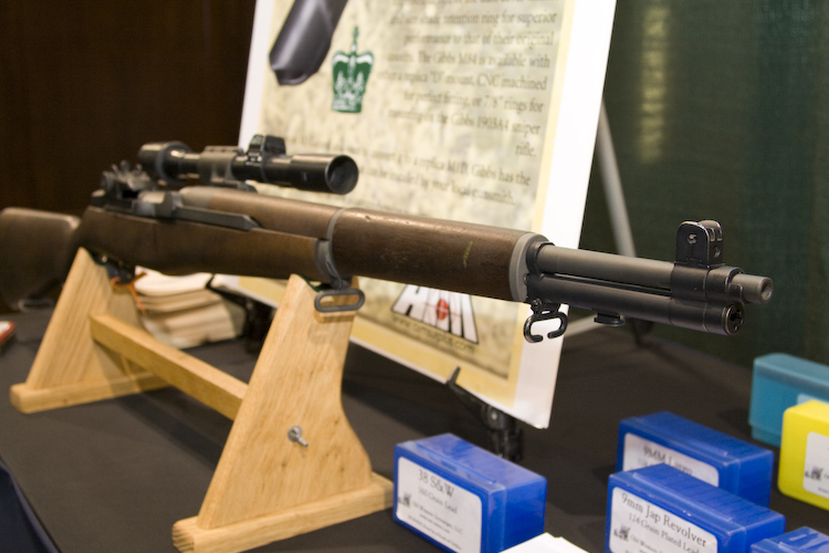 Gibbs-1 The Gibbs Model "84" replica scope can turn your Garand into a model D sniper. Photo by Corey Graff.