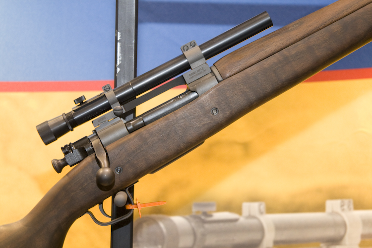 Gibbs-5 The Gibbs Reproduction 1903A4 Springfield Sniper rifle featured at SHOT Show 2011. Photo by Corey Graff.