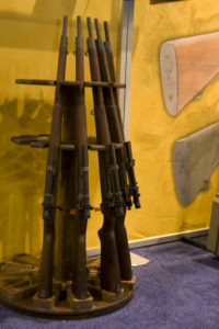 Gibbs-6 A rack full of 1903A4s! The Navy Arms/Gibbs Rifle booth at Shot Show wasn't the most elaborate display, but these rifles were an eye-catcher.