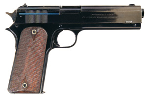 1911GreatWar-LeadB Before the final tests, this is what a big-bore combat pistol looked like. This, a pristine M-1907 Field Trials Colt, has led a protected life in the ensuing century-plus.