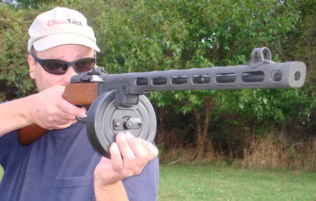SubgunsLead-650 The PPSh-41 rifle, also known as a pa-pa-sha, has been introduced by TNW. The stock is an original Polish part. The barrel, barrel shroud, and receiver are all new.