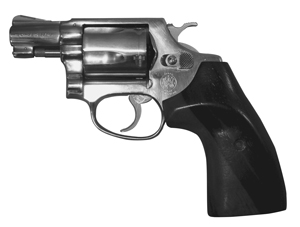 Smith & Wesson Model 60 single and double action revolver. Chambered for the .38 Special cartridge and built mostly of stainless steel, this is an excellent choice for anyone who wishes to carry a revolver.