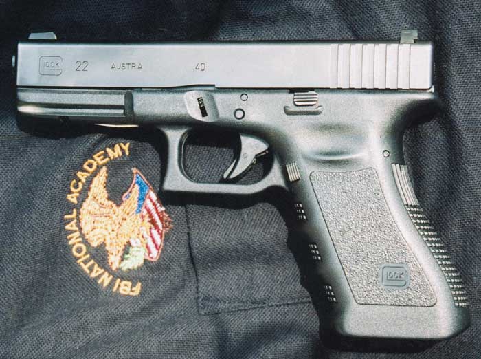 Above: The FBI for more than a decade has issued choice of Glock 22 (shown) or Glock 23 to new agents.