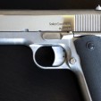A 3D printed 1911, created by Solid Concepts through a process know as Selective Laser Sintering.