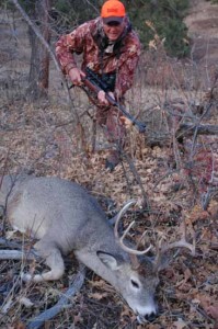 Big game deer hunting with rifle Wayne van Zwoll and whitetail deer