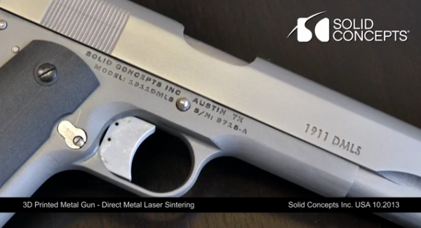 Solid Concepts is putting it 3D printed 1911 on the market.