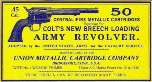 45 Colt UMC An antique box of UMC .45 Colt ammunition.