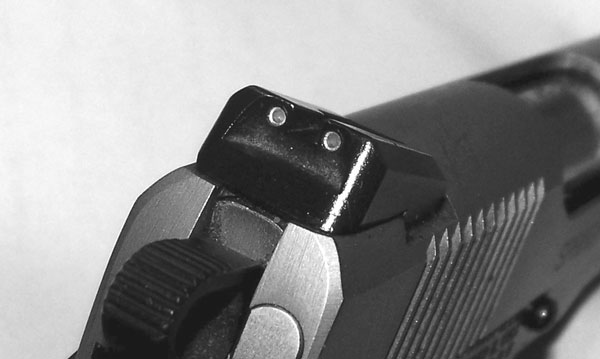 Novak Sights Novak Sights on a 1911 pistol