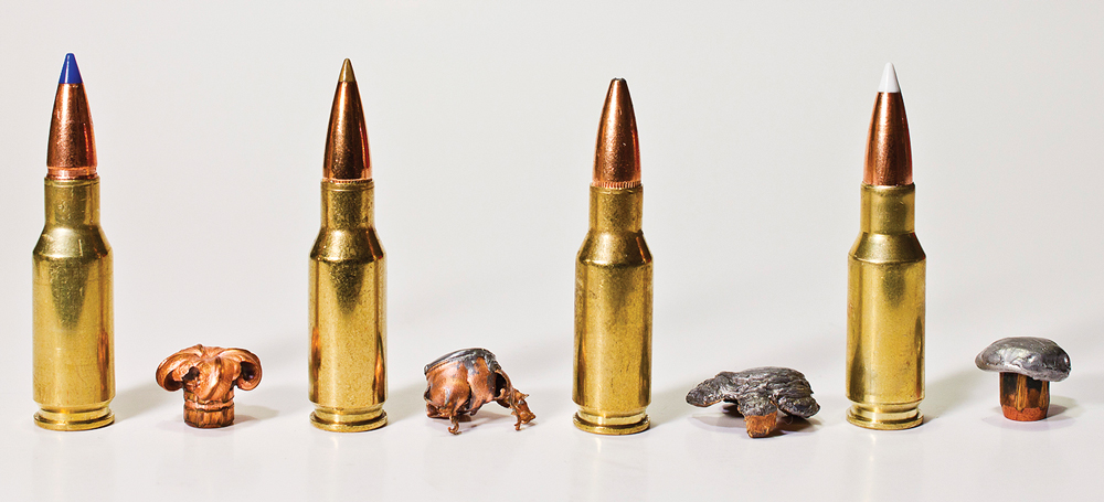 AR15-Ammo-6 As of now, the .30 Remington AR cartridge offers the best balance of power and external ballistics of any AR-15 cartridge. With bullets between 110 and 150 grains, it is suitable for big game to around 300 yards.