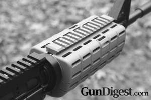 AR15Review-Delton-5 The Tapco handguard offers rail estate, albeit a bit portly for my tastes. But some of the shooters who tried it loved it, so it simply proves you should try things for yourself.