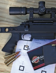 The author suggests Black Hills ammo as a good choice that matches accuracy with affordability as the .338 can be a rather pricey caliber.