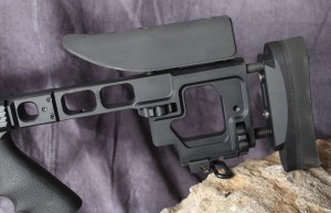 Hidden assets add convenience: Under the cheek piece is a bore guide that makes aligning a cleaning rod precisely into the chamber and barrel a real cinch.