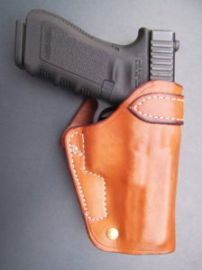 The Ted Blocker crossdraw has earned the “classic” title, because it continues to work well with modern handguns. With practice, it is versatile and fast into action.