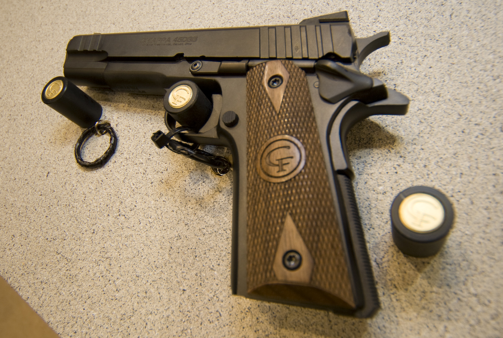 ChiappaDBB-1 The Chiappa .45 DBB challenges orthodoxy with a delayed blow back design. It promises increased accuracy and reliability without the custom price tag.