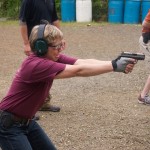 Shell in the air, gun back on target.
