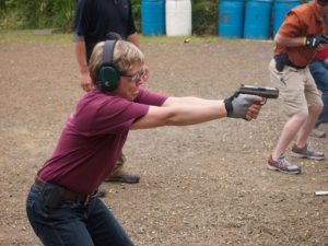 Note shell in the air, gun back on target.