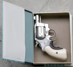 Hiding guns in hollowed out books is an ancient trick, but may not fool a burglar left alone in your home.