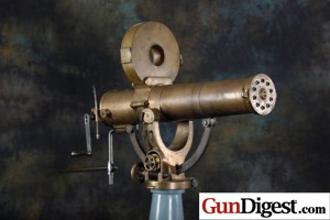 Gattling Gun at National Firearms Museum A gattling gun from the Petersen collection at the National Firearms Museum