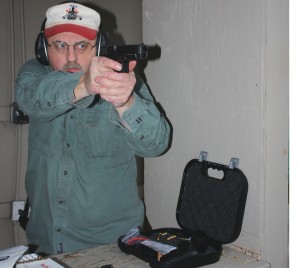 The G41 points well aided by a perfect grip from the interchangeable grip adapters. Author Photo