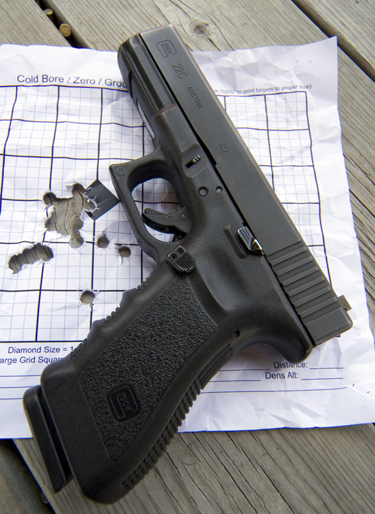 GlockNY-1-2 The Glock NY-1 trigger increases trigger pull to around 5.5 pounds when used with the 3.5# connector. Despite the heavier pull, accuracy was still excellent at 7 paces.