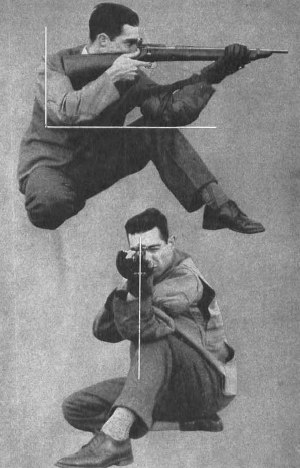 Gun Digest 1949-1950.pdf-1 An article in the 1950 edition of Gun Digest illustrates how to use the military leather sling and body position to create a solid off-hand shooting platform.