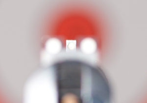 This is correct focus. Note the sharp front sight and blurry rear sight and target. This is what you must see for accurate shooting.