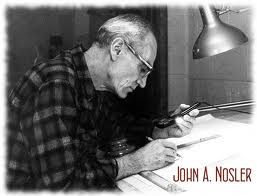 Bullet genius John Nosler at his drafting table.