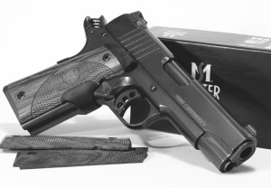 Modern laser grips, like the Crimson Trace Master Series, are available in configurations other than rubber. Now, if you like wood grips, you can have them with a laser.