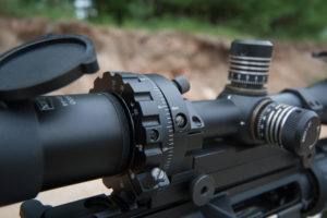 LeatherwoodM1000-2-3 Calibrating the cam on the ART M1000 scope to your chosen caliber and load is easy. Simply look up your cartridge in the instructions to determine the code, then loosen and align the calibration ring with the power ring. In my case, I needed a code of 420 for the .308 168 gr. load.