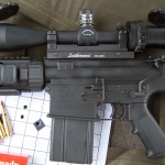The 100-yard (simulated 250-yard) sight-in of the Leatherwood M1000 ART Scope. Rifle is the Armalite AR-10 NM.