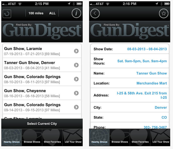 Find gun shows Lists of Gun Shows