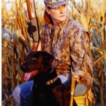 The author and her late Lab, Noah, on a dove shoot just after they'd moved to Kansas.