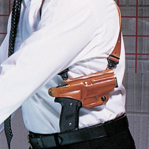 Galco's Miami Classic is a great example of a popular horizontal carry angle shoulder holster. Photo courtesy Galco.