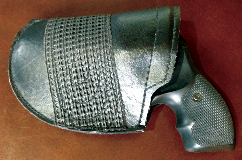 The author’s .38 Smith & Wesson Airweight in a Mika’s Pocket Holster.