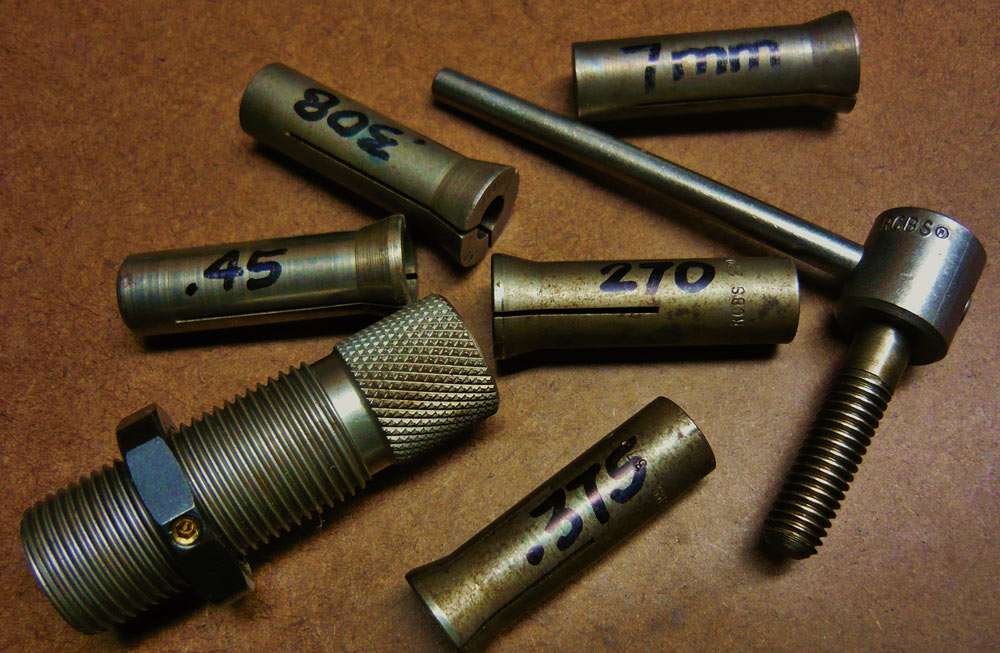 Press-mounted bullet pullers, such as this one from RCBS, make disassemble of a cartridge a snap. If done correctly, nearly all the cartridge's elements are salvageable.