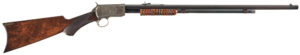 This Winchester Model 1890 rifle, deluxe, casehardened, and factory engraved realized an impressive $80,500.