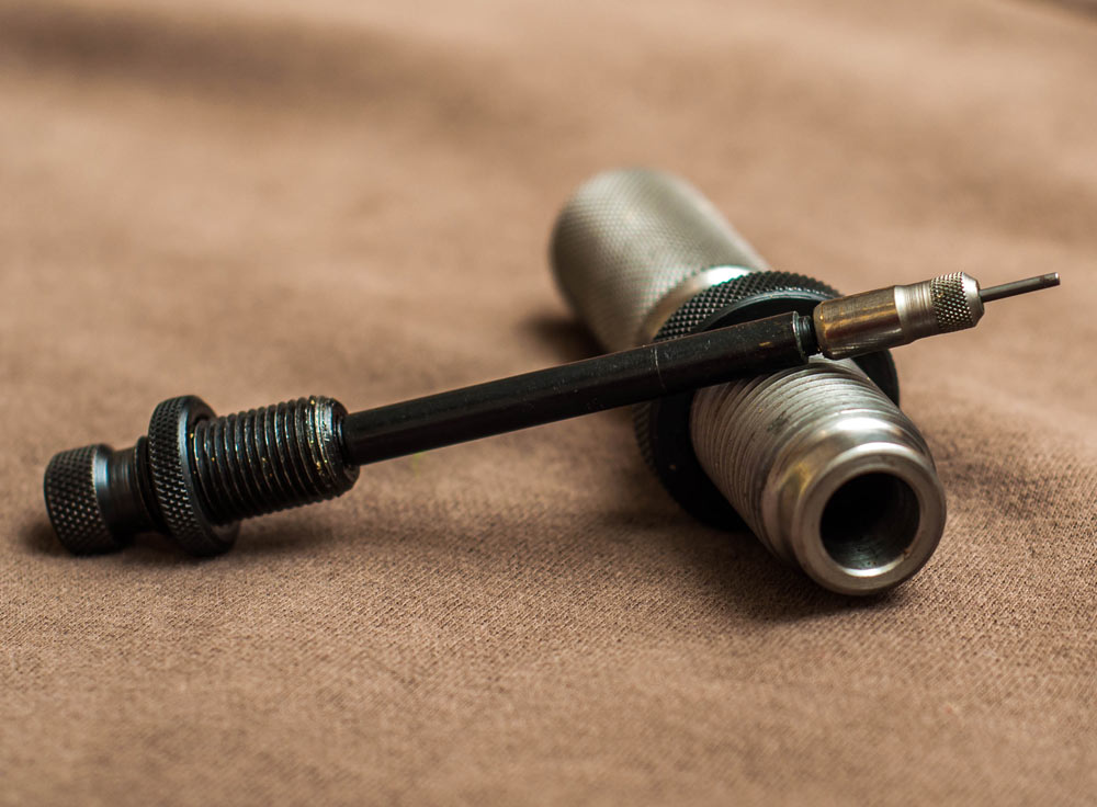 Neck sizing is a snap, all that is required is a specialized neck-sizing die such as this one made by Redding.