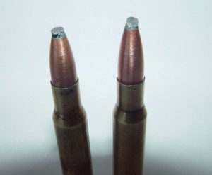 RifleShootingMyths-2 In order to determine what effect damaged bullet points would have on shooting accuracy, the author purposely battered the soft lead tips, possibly deforming them more than would occur naturally inside a magazine under heavy recoil.