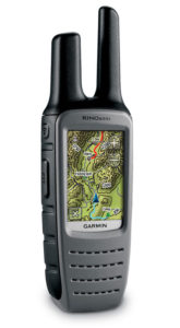 Rino655t_HR_200.-750 The Garmin Rino 655t is an example of a two-way radio that operates in the General Mobile Radio Service (GMRS), Family Radio Service (FRS), and includes full on-board GPS. An FCC license is required to use the GMRS frequencies..