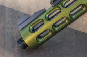 The Ruger 22/45 Lite comes with a threaded barrel for attaching a muzzle devices. 
