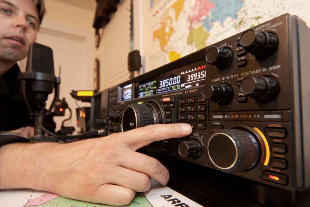 YaesuFT-2000HamRadio The author believes ham radio is the most versatile and effective form of two-way radio for emergency communications. Here, he operates his home-based U.S. Amateur Radio Station, W9NSE. The station operates on all bands and modes, from local and state coverage on VHF/UHF FM, to national and international on HF shortwave using the SSB and AM modes.
