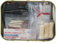 adventure-survival-tin-open Adventure Survival Tin included in the Living Ready Basic Survival Kit