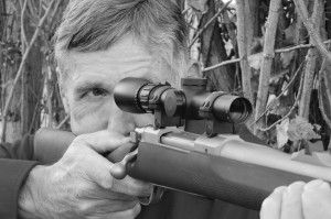The Sightron 1.5-5X on this Ruger Hawkeye Alaskan gives you fast aim, with plenty of eye relief to stop the .375's recoil short of your brow.