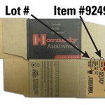 Hornady® Recalls 7 Lots of 500 S&W 300 grain FTX® Custom™ Pistol Ammo