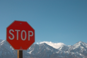 STOP Sign STOP. Don't panic.